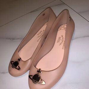 Vivienne Westwood Blush Flats with Orb Detail